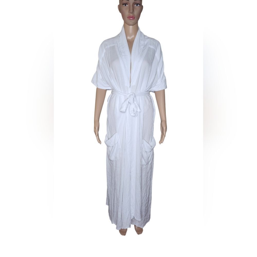 Nwt Myrah Penaloza Saraswati Women's Size 26 Bamboo Rayon Wrap Duster Cover Up